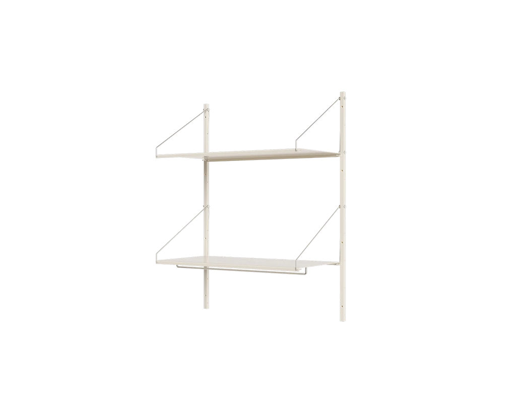 FRAMA - Shelf Library Hanger Section | Warm White Steel | H108.4 / W80 FRAMA