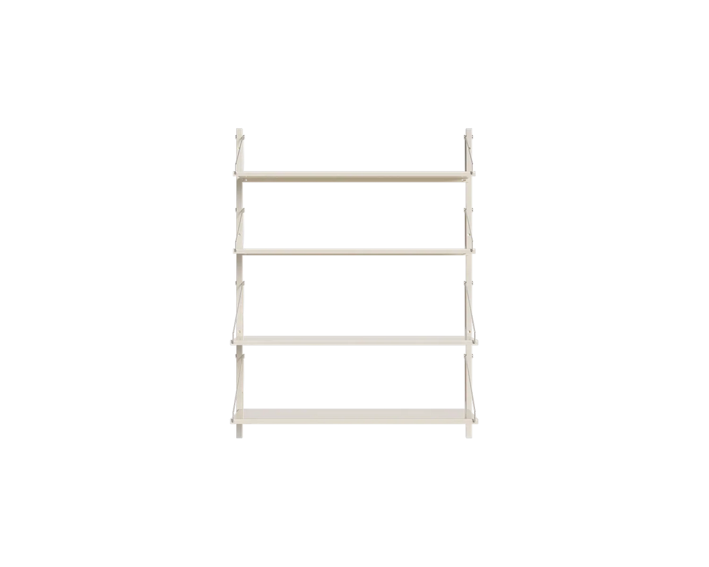 FRAMA - Shelf Library Single Section | Warm White Steel | H108.4 / W80 FRAMA