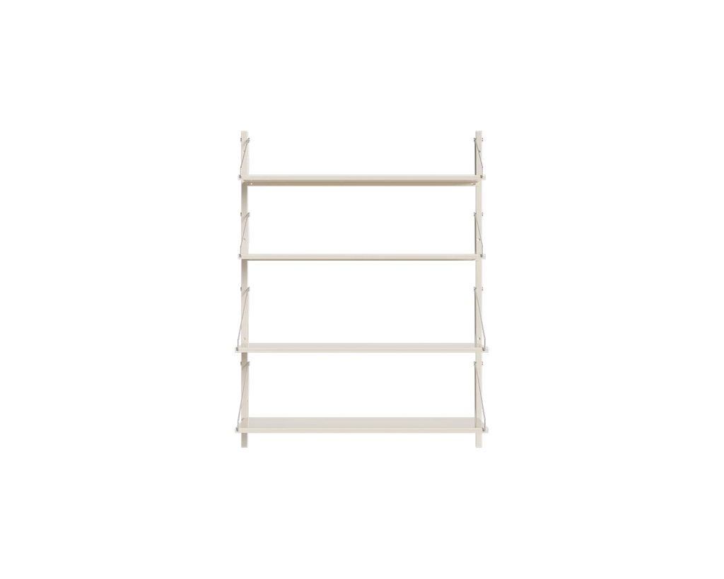 FRAMA - Shelf Library Single Section | Warm White Steel | H108.4 / W80 FRAMA