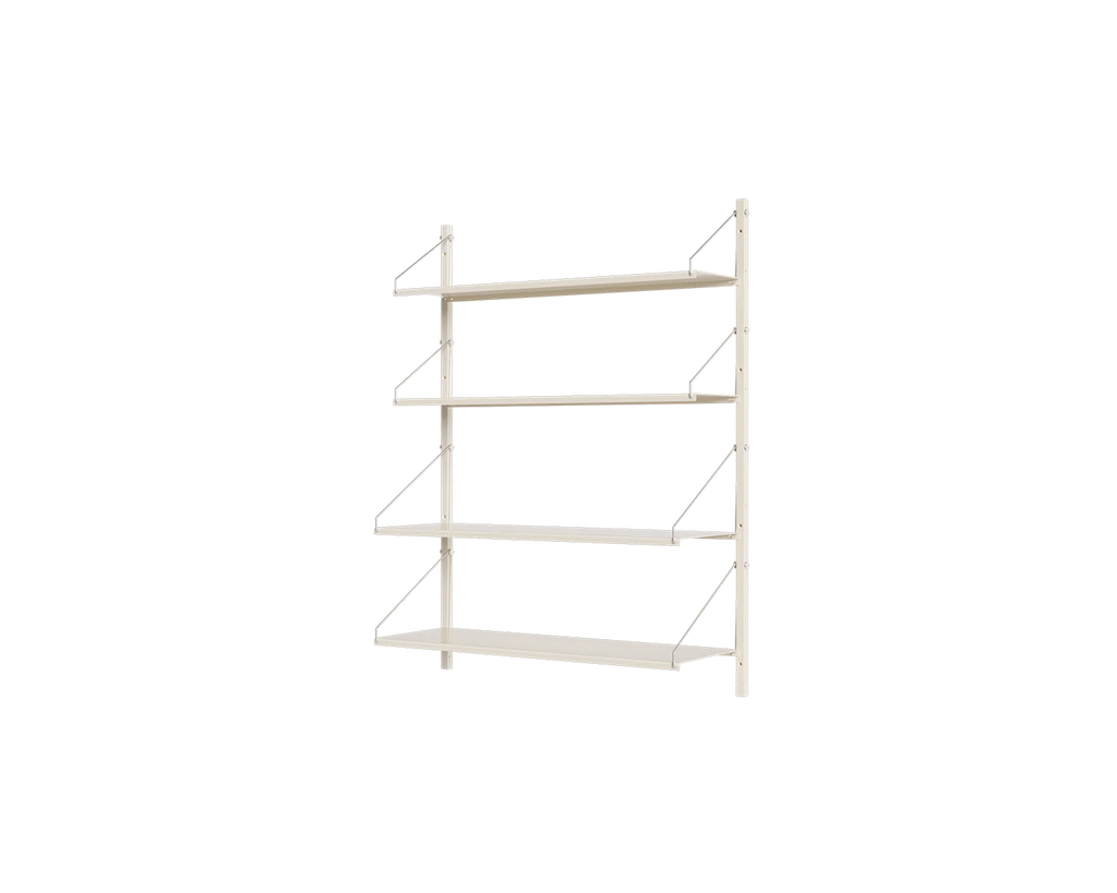 FRAMA - Shelf Library Single Section | Warm White Steel | H108.4 / W80 FRAMA