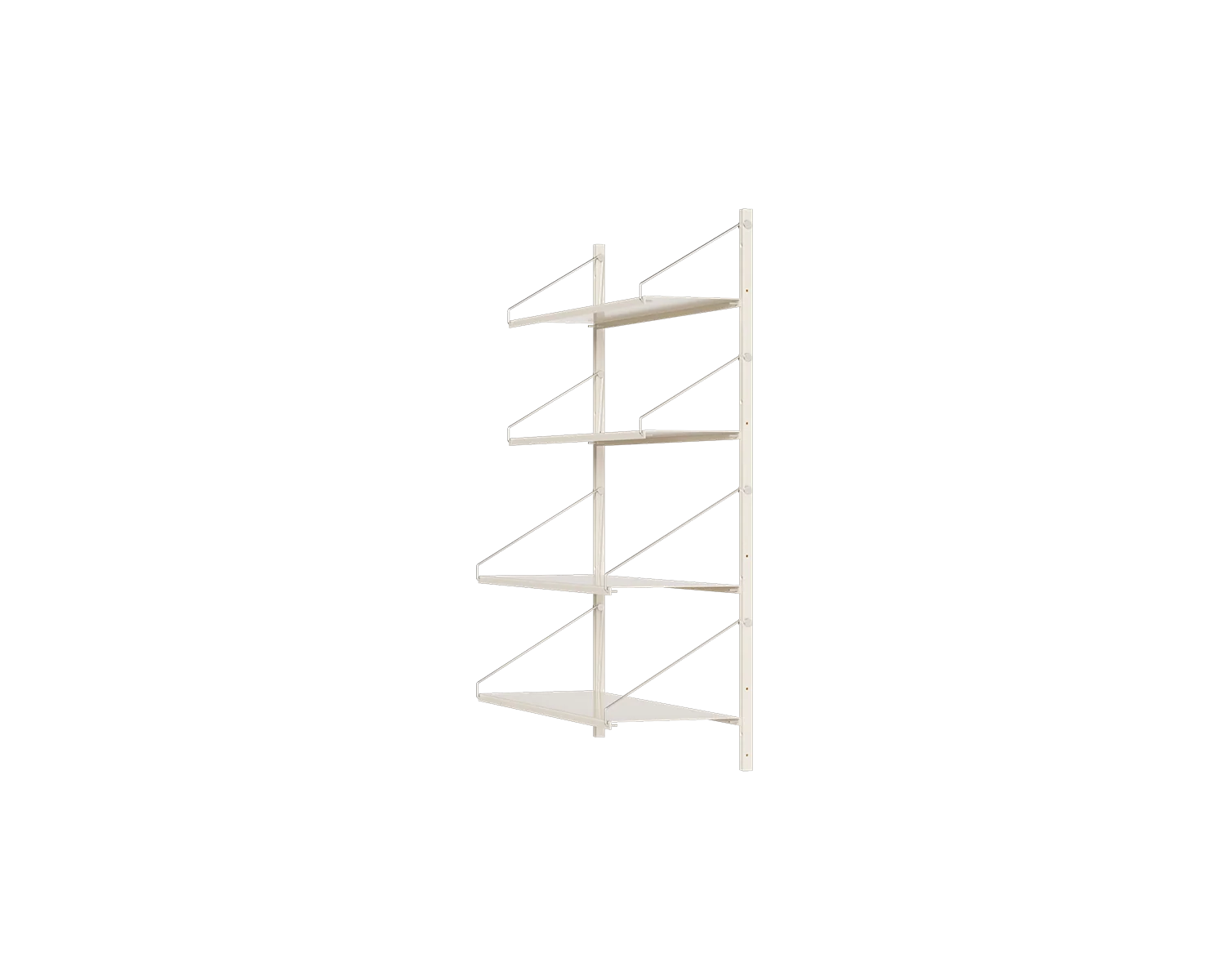 FRAMA - Shelf Library Single Section | Warm White Steel | H108.4 / W80