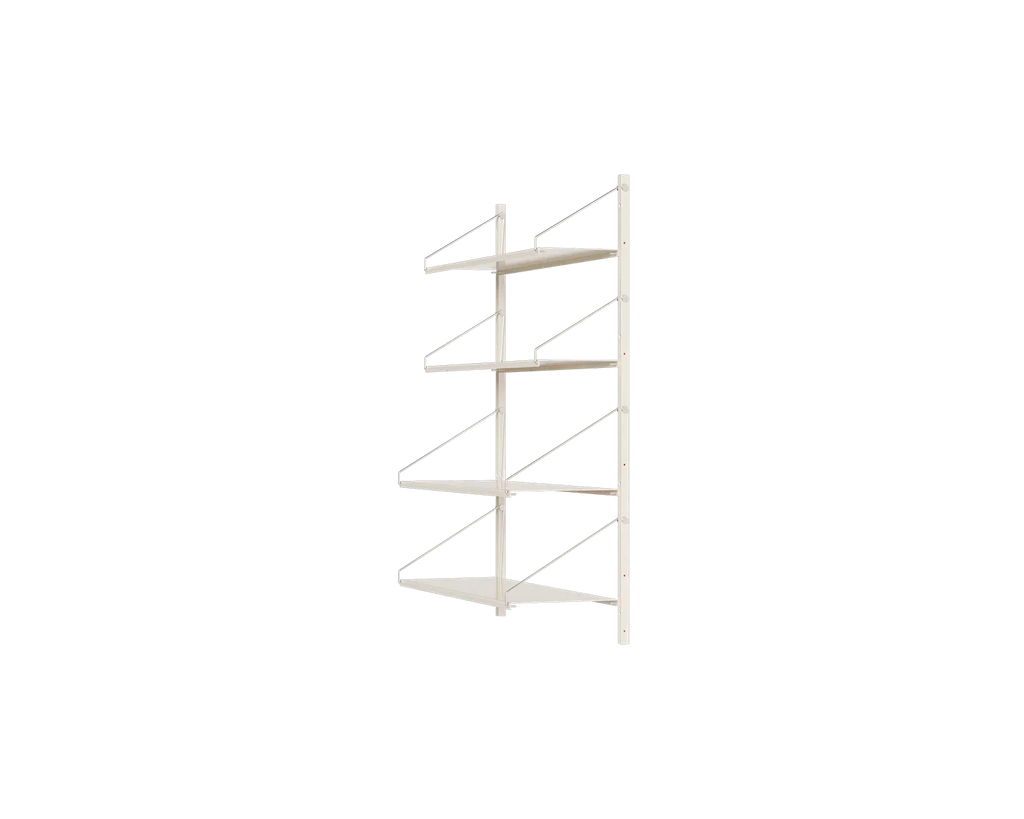 FRAMA - Shelf Library Single Section | Warm White Steel | H108.4 / W80 FRAMA
