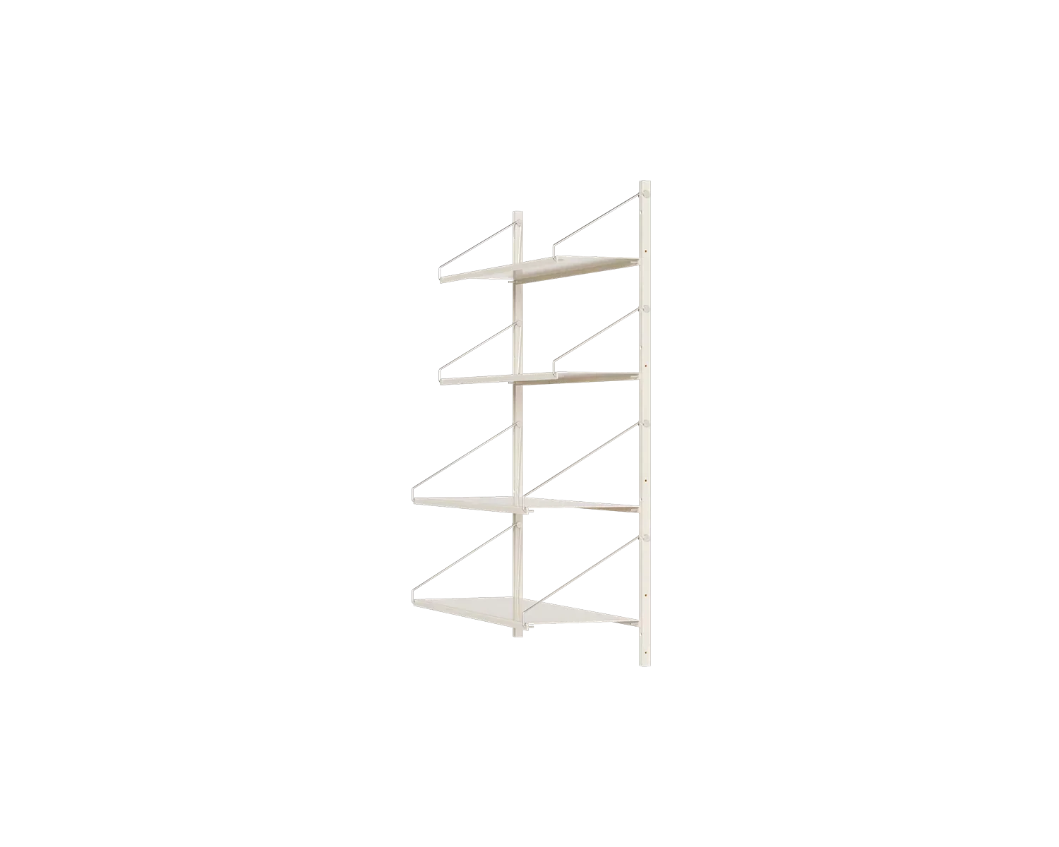 FRAMA - Shelf Library Single Section | Warm White Steel | H108.4 / W80 FRAMA