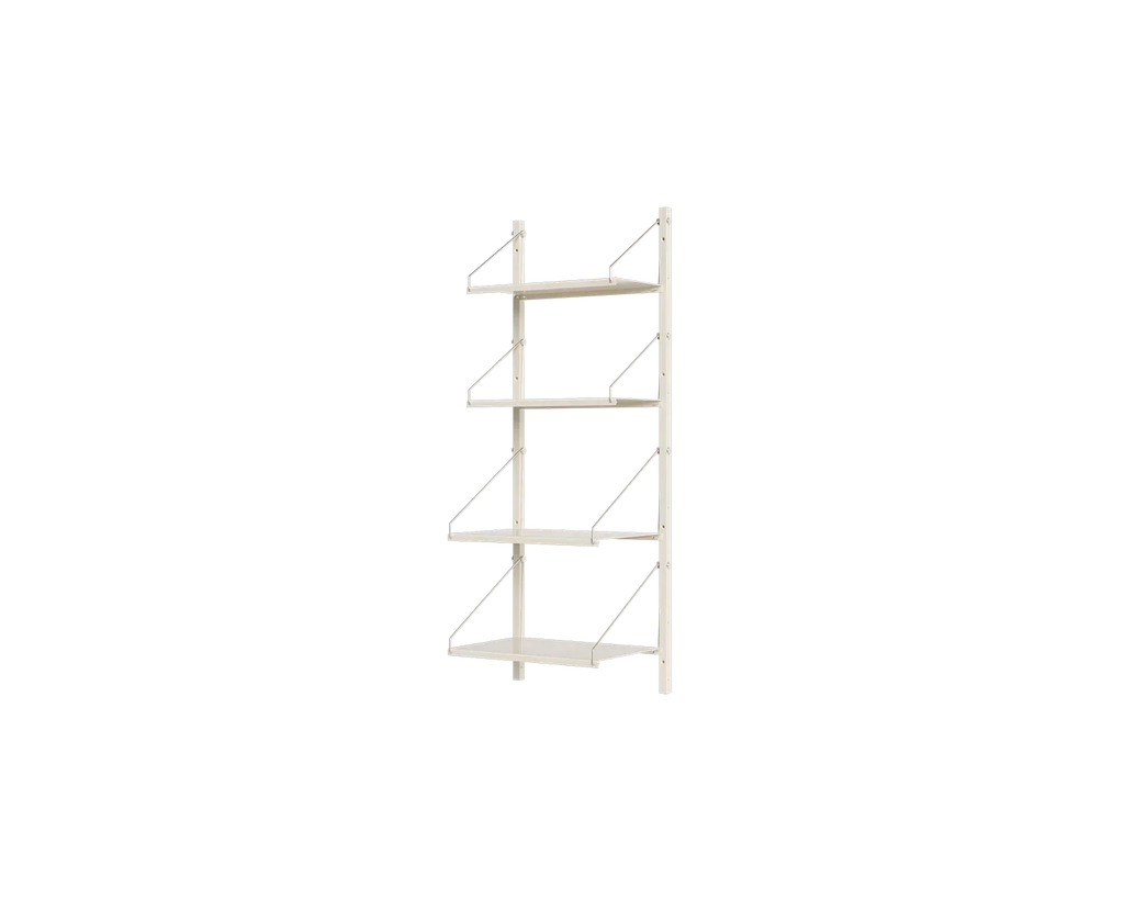 FRAMA - Shelf Library Single Section | Warm White Steel | H108.4 / W40 FRAMA