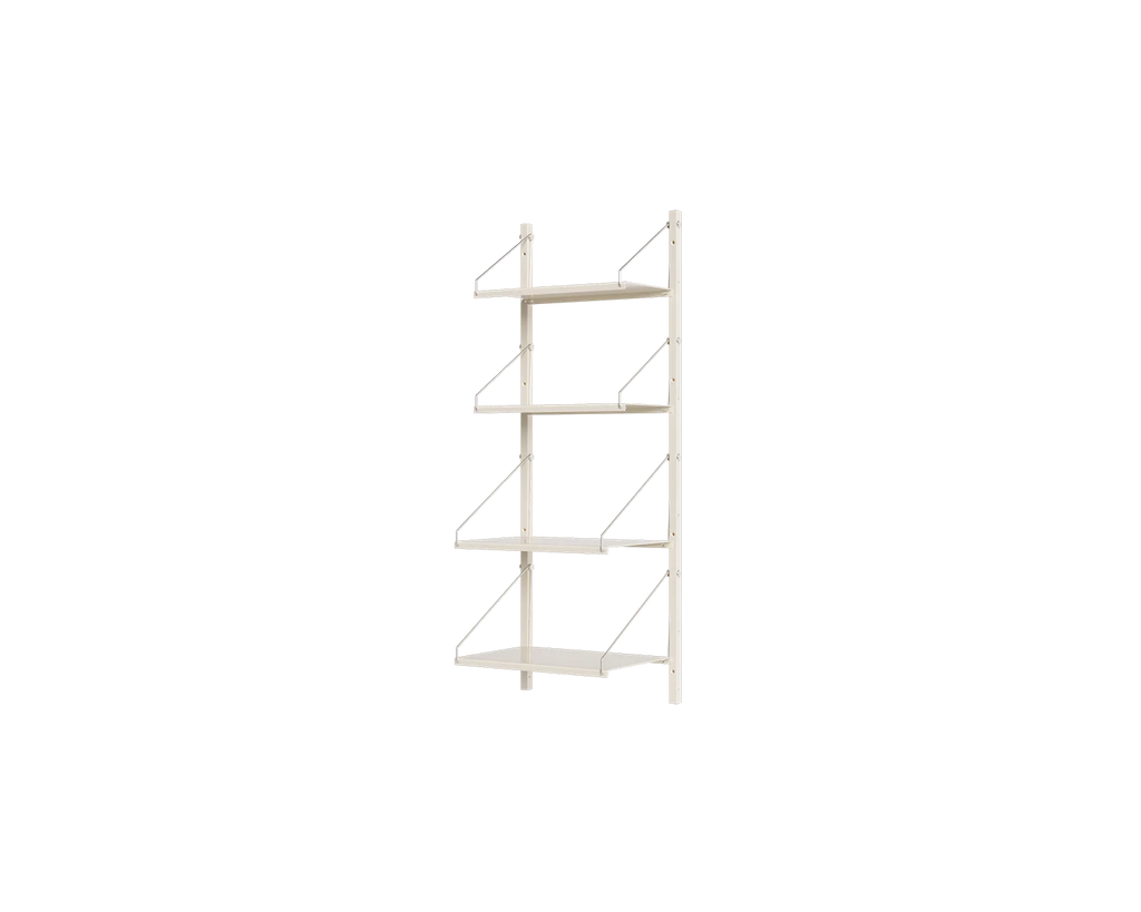 FRAMA - Shelf Library Single Section | Warm White Steel | H108.4 / W40