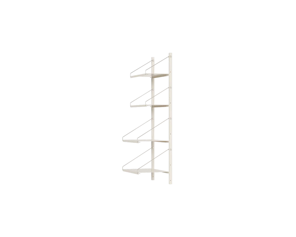 FRAMA - Shelf Library Single Section | Warm White Steel | H108.4 / W40 FRAMA