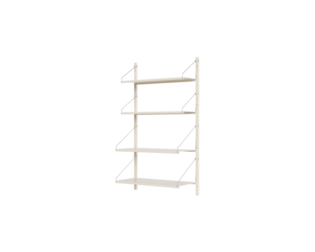 FRAMA - Shelf Library Single Section | Warm White Steel | H108.4 / W60 FRAMA