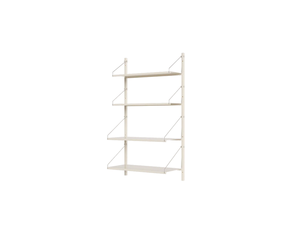 FRAMA - Shelf Library Single Section | Warm White Steel | H108.4 / W60