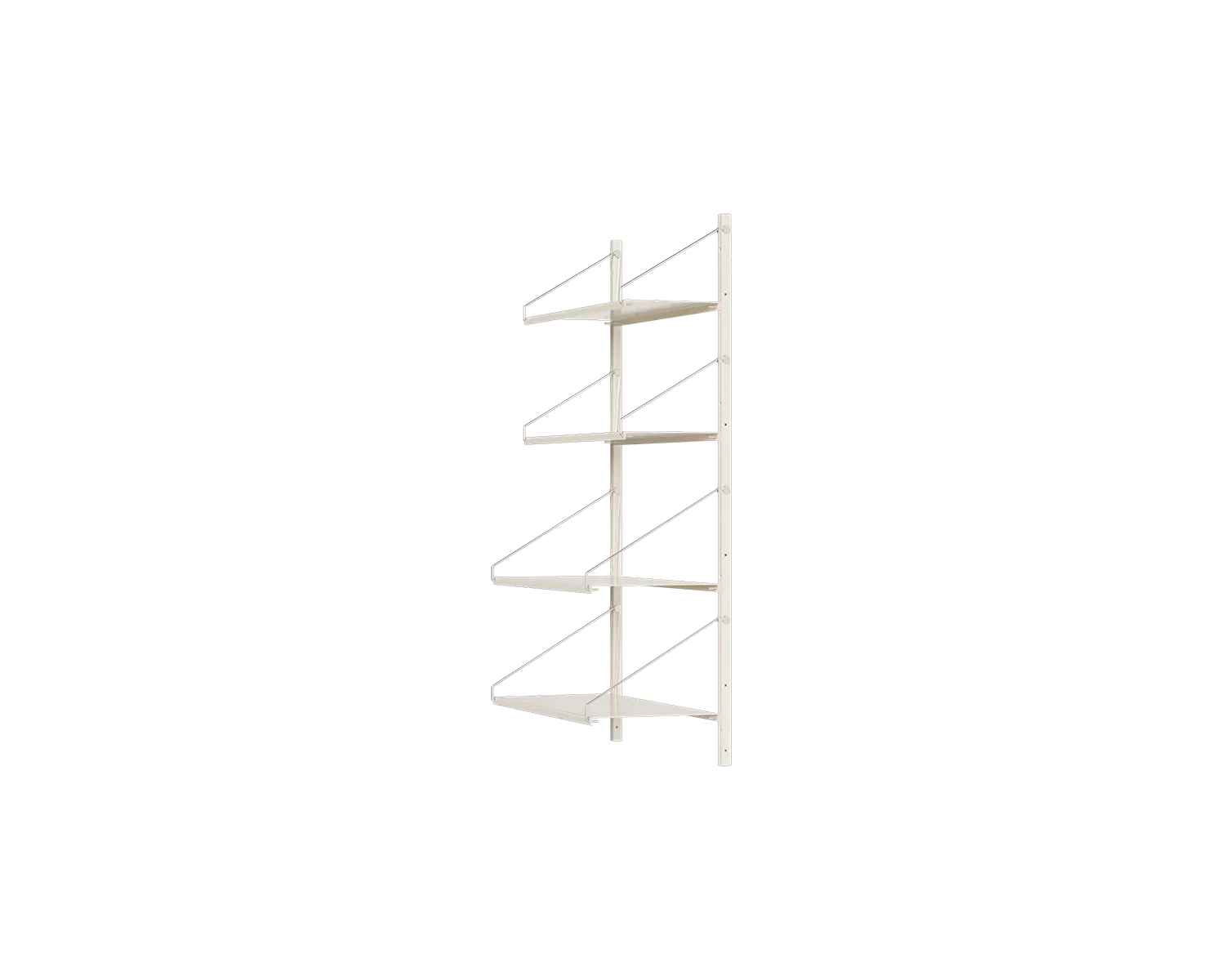 FRAMA - Shelf Library Single Section | Warm White Steel | H108.4 / W60 FRAMA