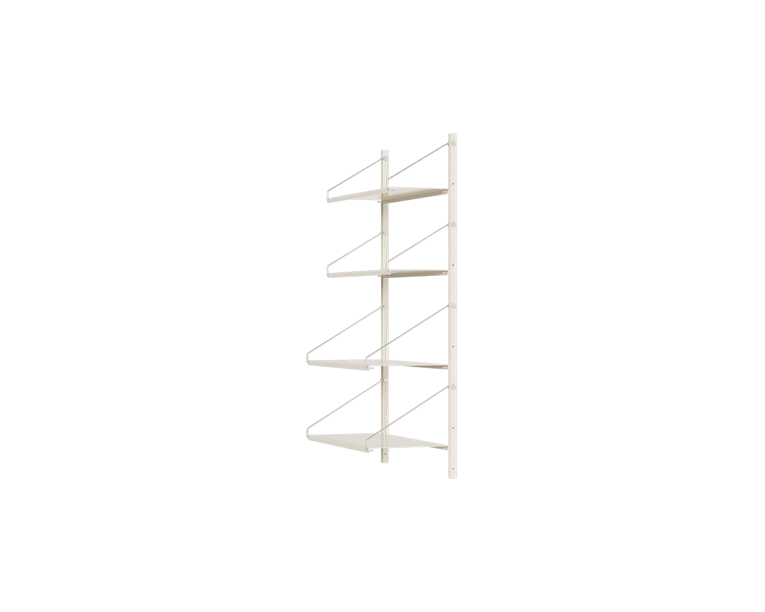 FRAMA - Shelf Library Single Section | Warm White Steel | H108.4 / W60