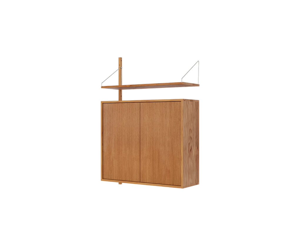 FRAMA - Shelf Library Medium Cabinet Add-on Section | Natural Oak | H114.8 / W80 FRAMA