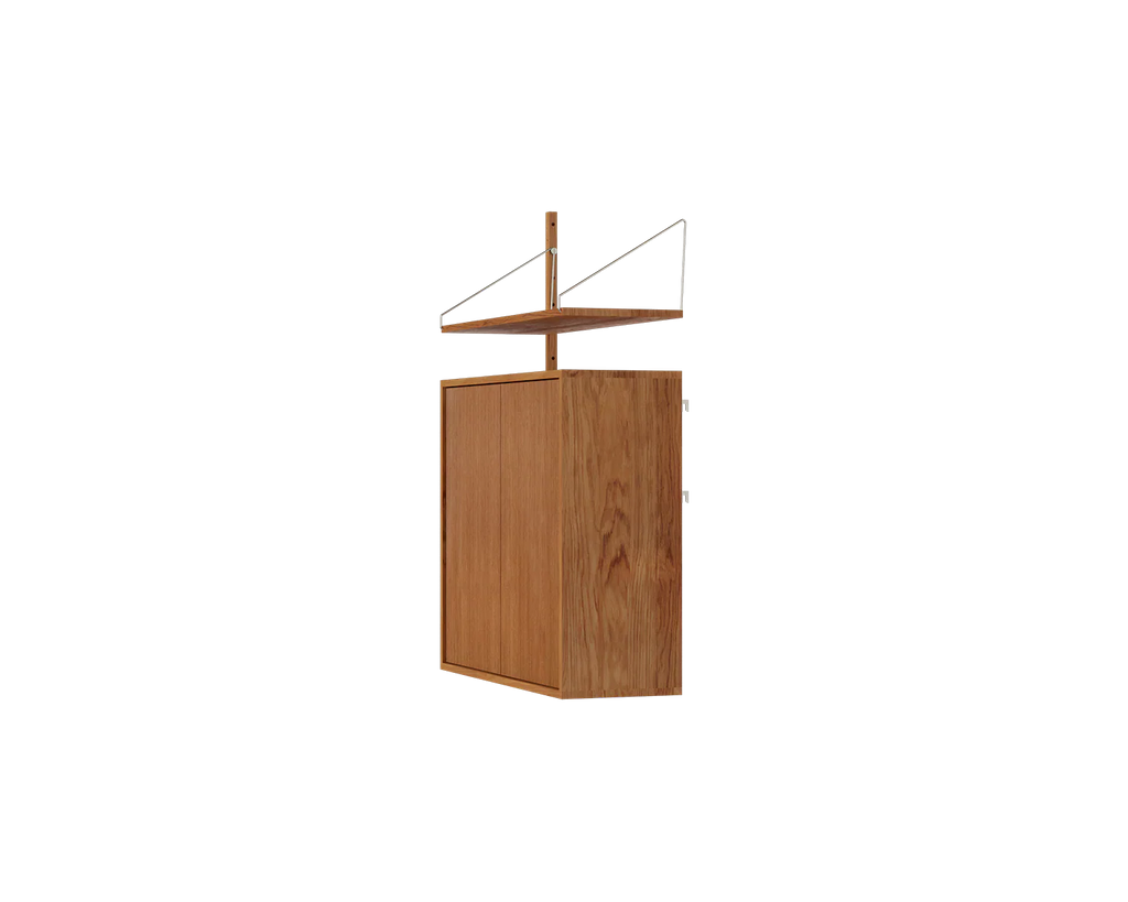 FRAMA - Shelf Library Medium Cabinet Add-on Section | Natural Oak | H114.8 / W80