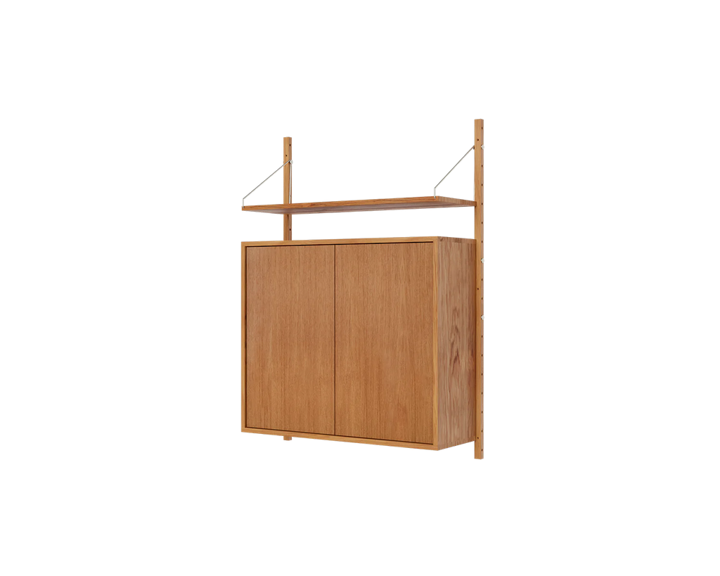 FRAMA - Shelf Library Medium Cabinet Section | Natural Oak | H114.8 / W80 FRAMA