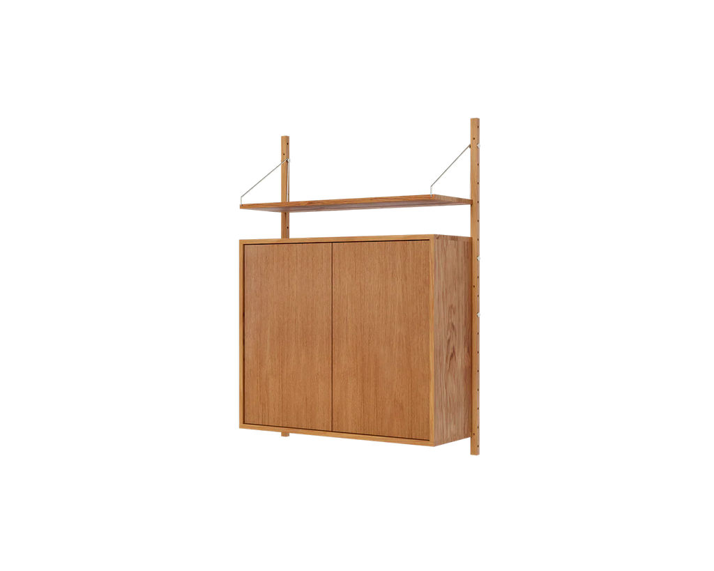 FRAMA - Shelf Library Medium Cabinet Section | Natural Oak | H114.8 / W80