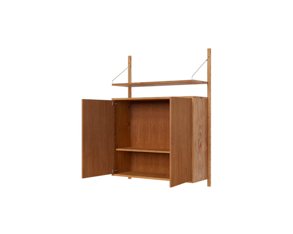 FRAMA - Shelf Library Medium Cabinet Section | Natural Oak | H114.8 / W80
