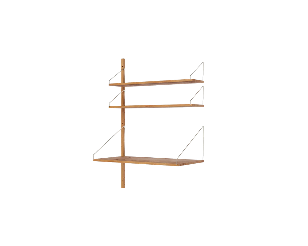 FRAMA - Shelf Library Add-on Desk Section | Natural Oak | H114.8 / W80