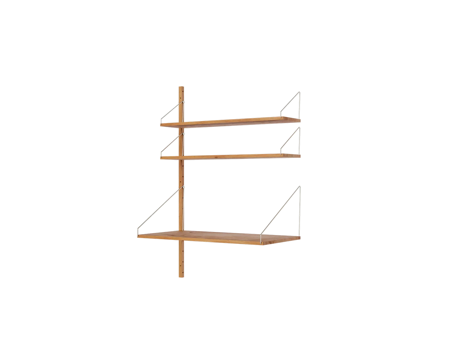 FRAMA - Shelf Library Add-on Desk Section | Natural Oak | H114.8 / W80