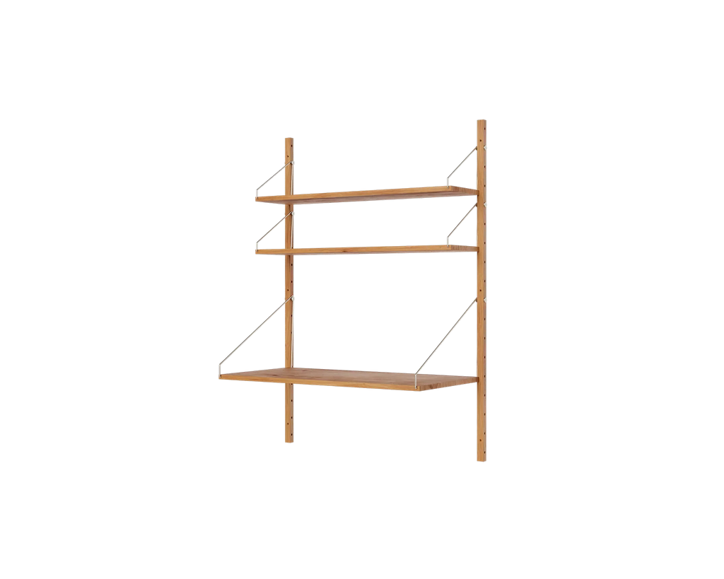 FRAMA - Shelf Library Desk Section | Natural Oak | H114.8 / W80 FRAMA