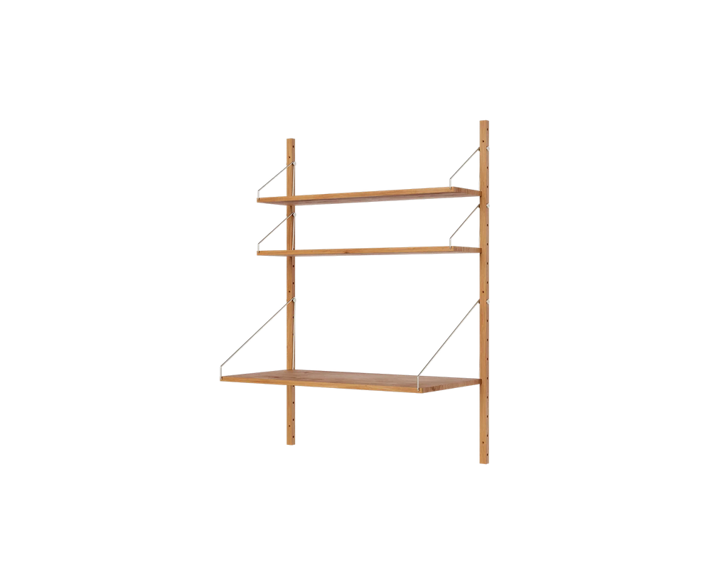 FRAMA - Shelf Library Desk Section | Natural Oak | H114.8 / W80