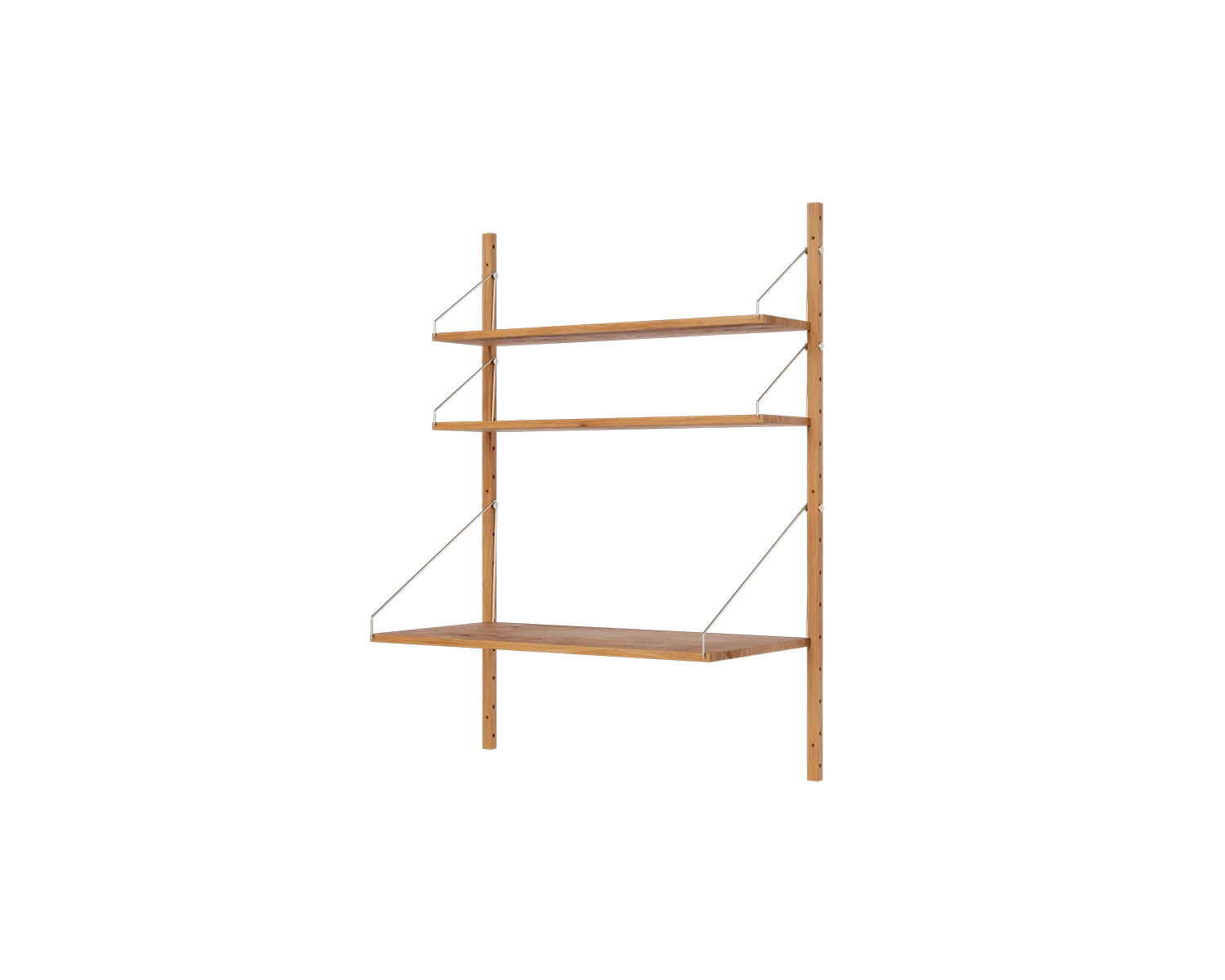 FRAMA - Shelf Library Desk Section | Natural Oak | H114.8 / W80