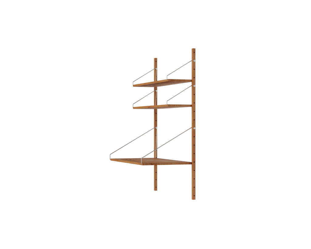 FRAMA - Shelf Library Desk Section | Natural Oak | H114.8 / W80 FRAMA