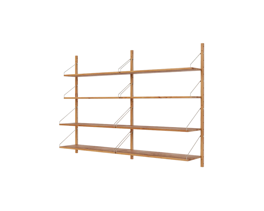 FRAMA - Shelf Library Double Section | Natural Oak | H114.8 / W80