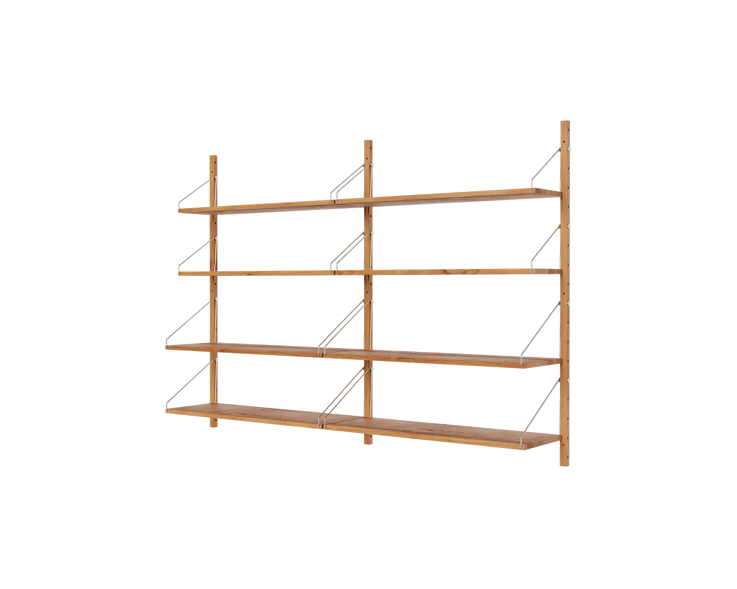 FRAMA - Shelf Library Double Section | Natural Oak | H114.8 / W80