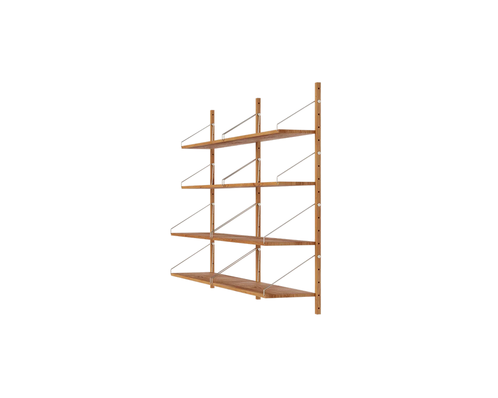 FRAMA - Shelf Library Double Section | Natural Oak | H114.8 / W80