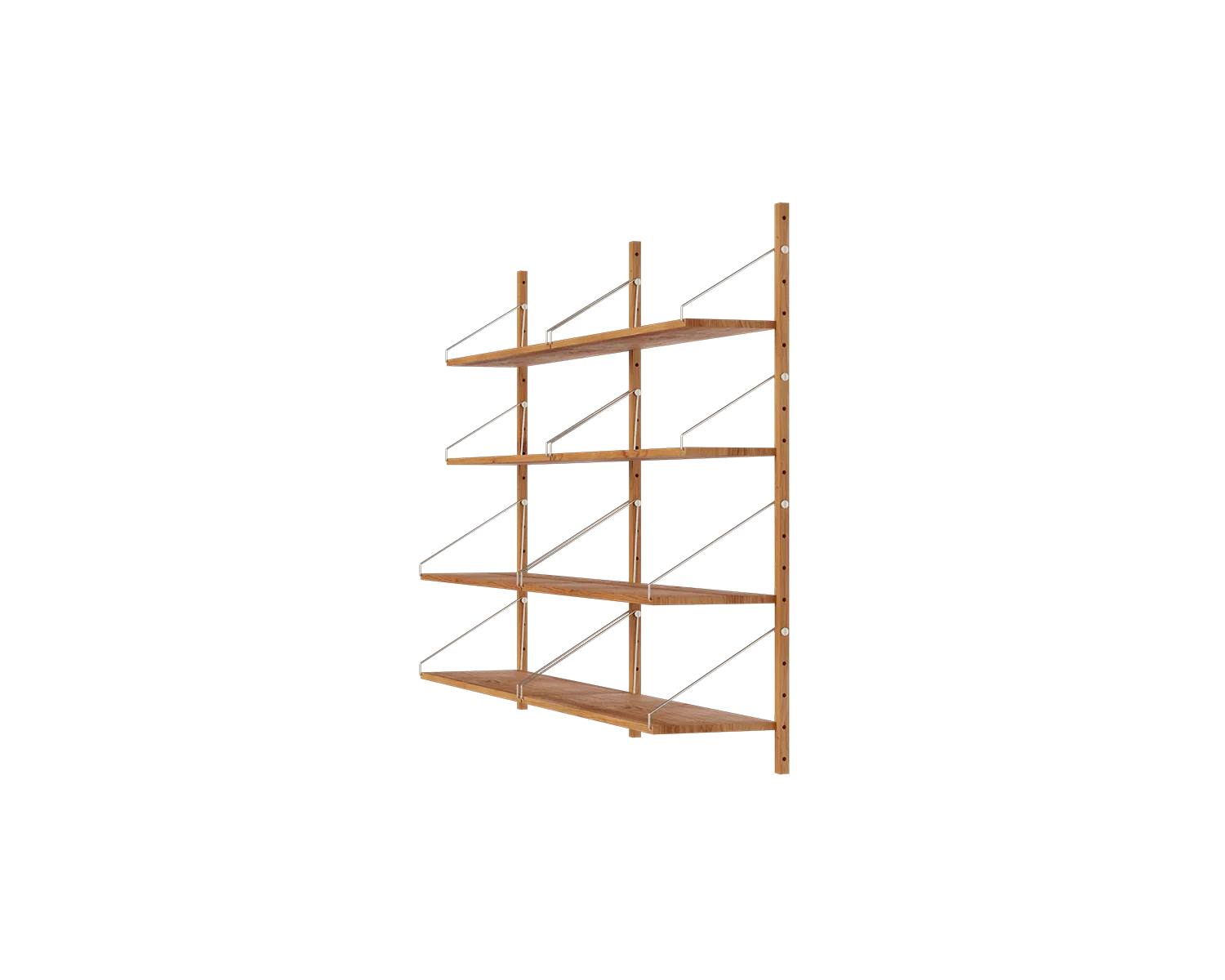 FRAMA - Shelf Library Double Section | Natural Oak | H114.8 / W80