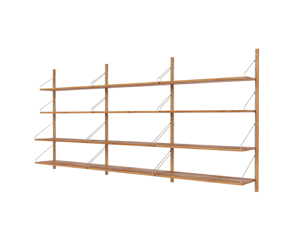 FRAMA - Shelf Library Triple Section | Natural Oak | H114.8 / W80 FRAMA