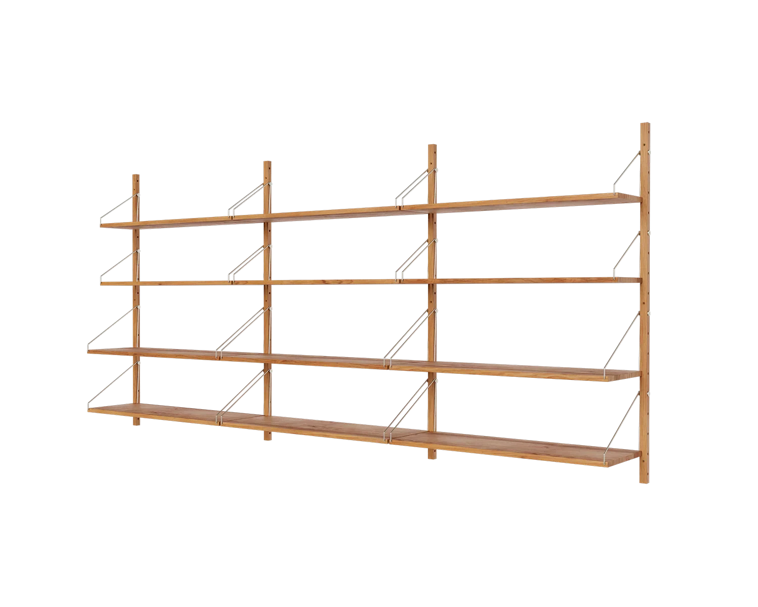 FRAMA - Shelf Library Triple Section | Natural Oak | H114.8 / W80
