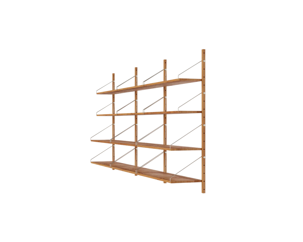 FRAMA - Shelf Library Triple Section | Natural Oak | H114.8 / W80 FRAMA
