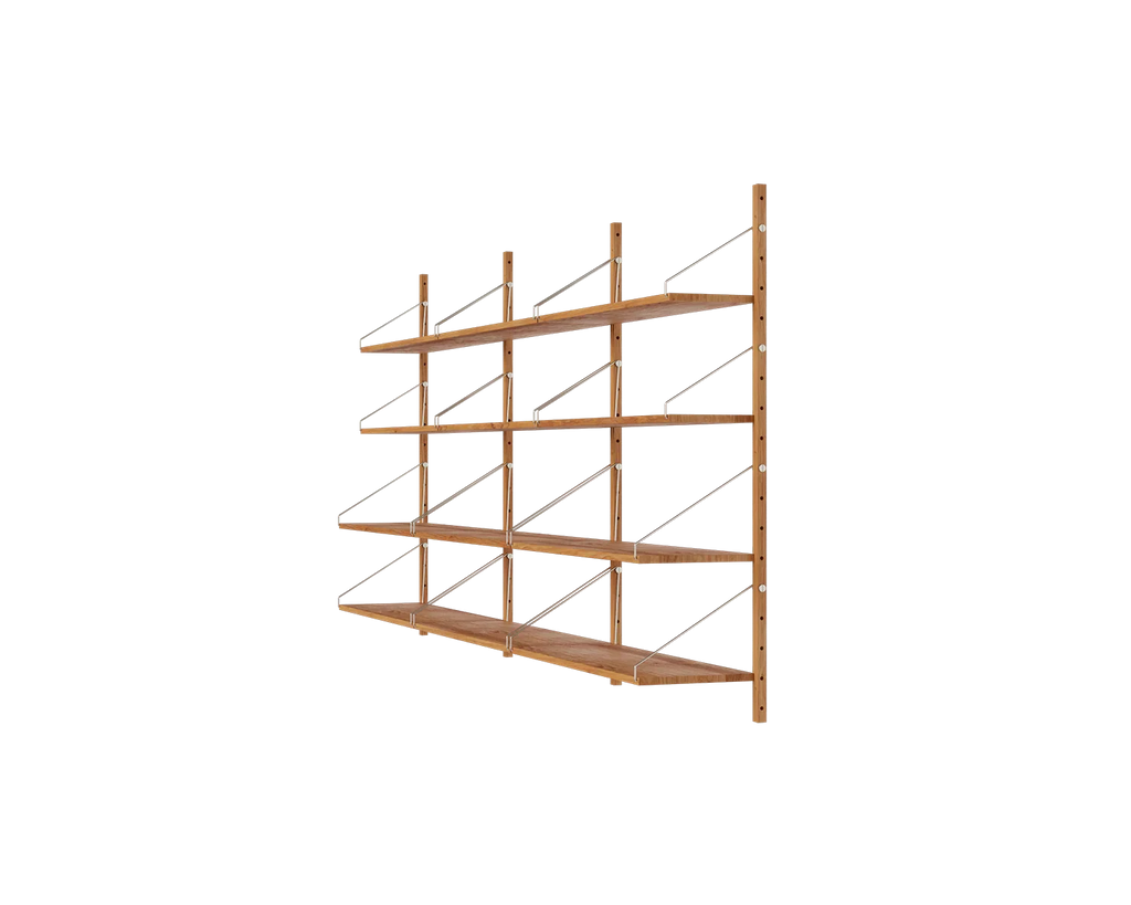FRAMA - Shelf Library Triple Section | Natural Oak | H114.8 / W80