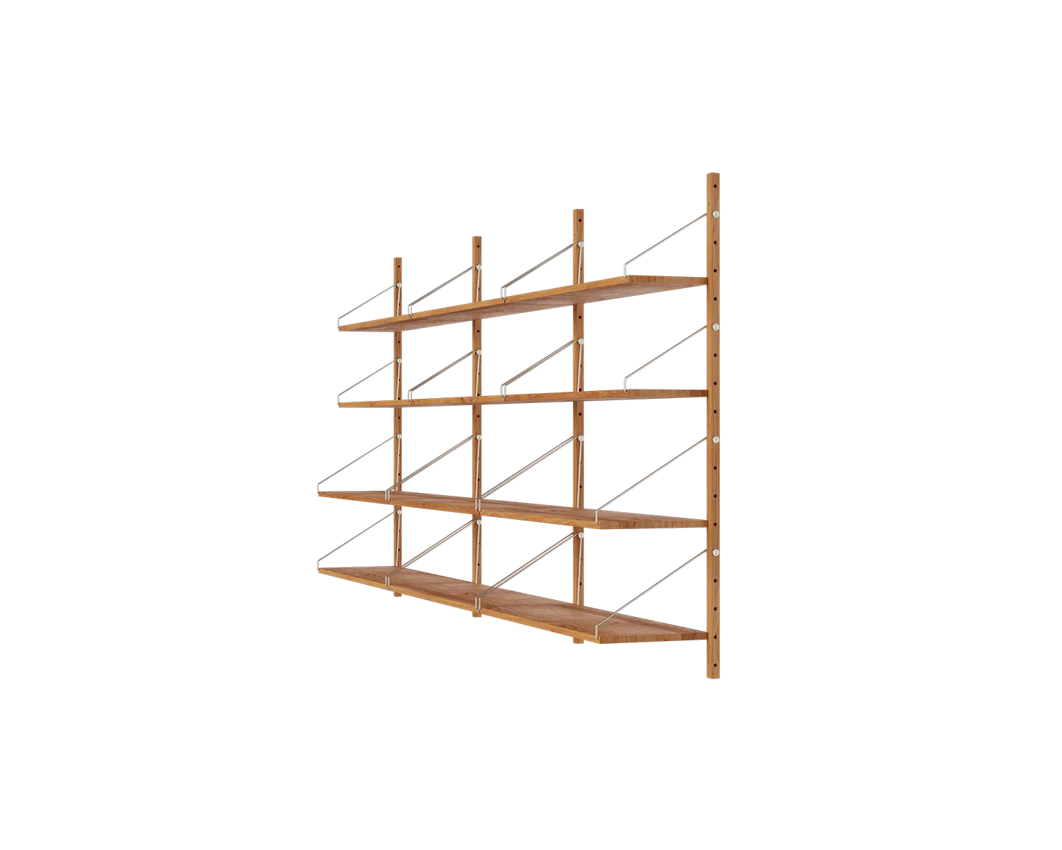 FRAMA - Shelf Library Triple Section | Natural Oak | H114.8 / W80