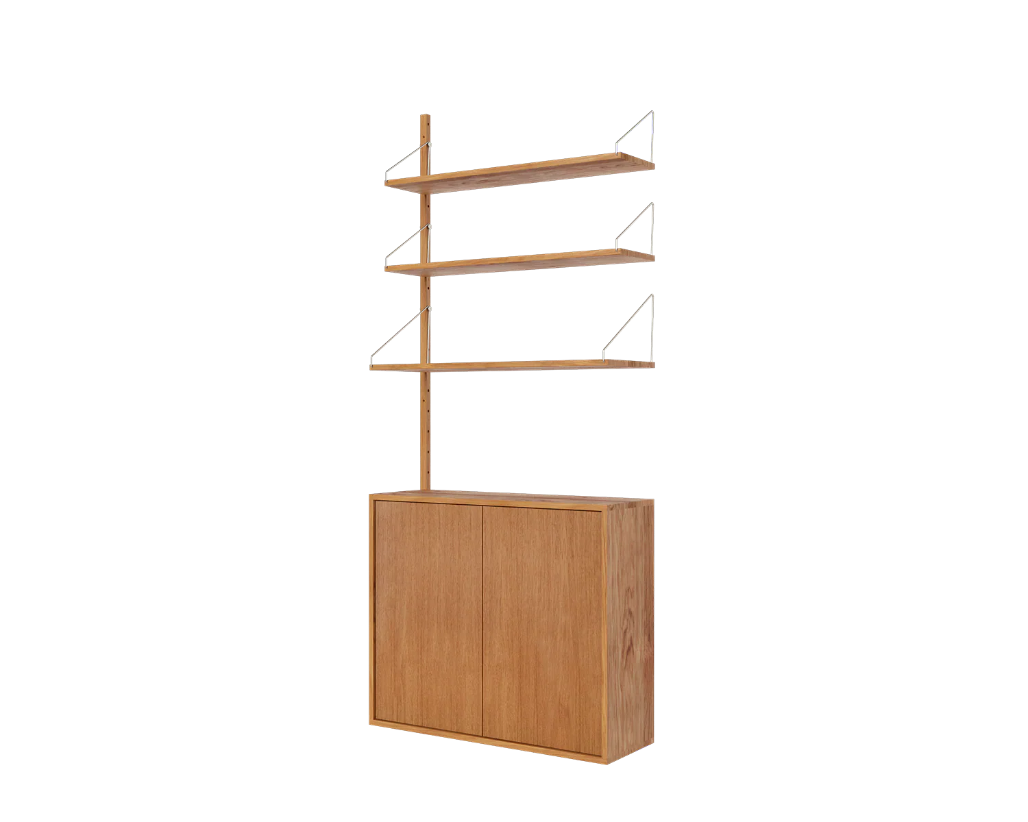 FRAMA - Shelf Library Medium Cabinet Add-on Section | Natural Oak | H185.2 / W80