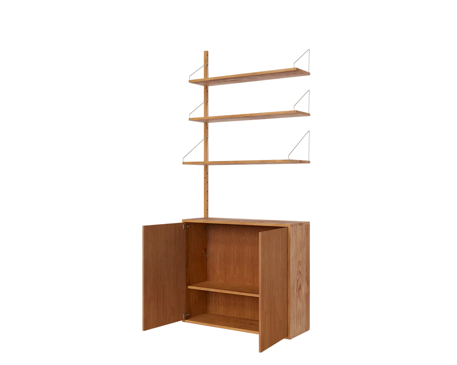 FRAMA - Shelf Library Medium Cabinet Add-on Section | Natural Oak | H185.2 / W80