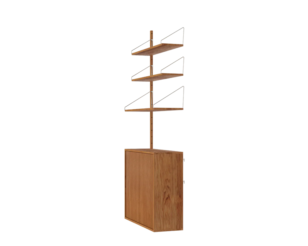 FRAMA - Shelf Library Medium Cabinet Add-on Section | Natural Oak | H185.2 / W80