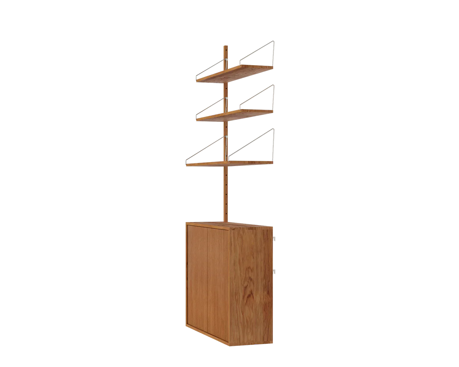FRAMA - Shelf Library Medium Cabinet Add-on Section | Natural Oak | H185.2 / W80