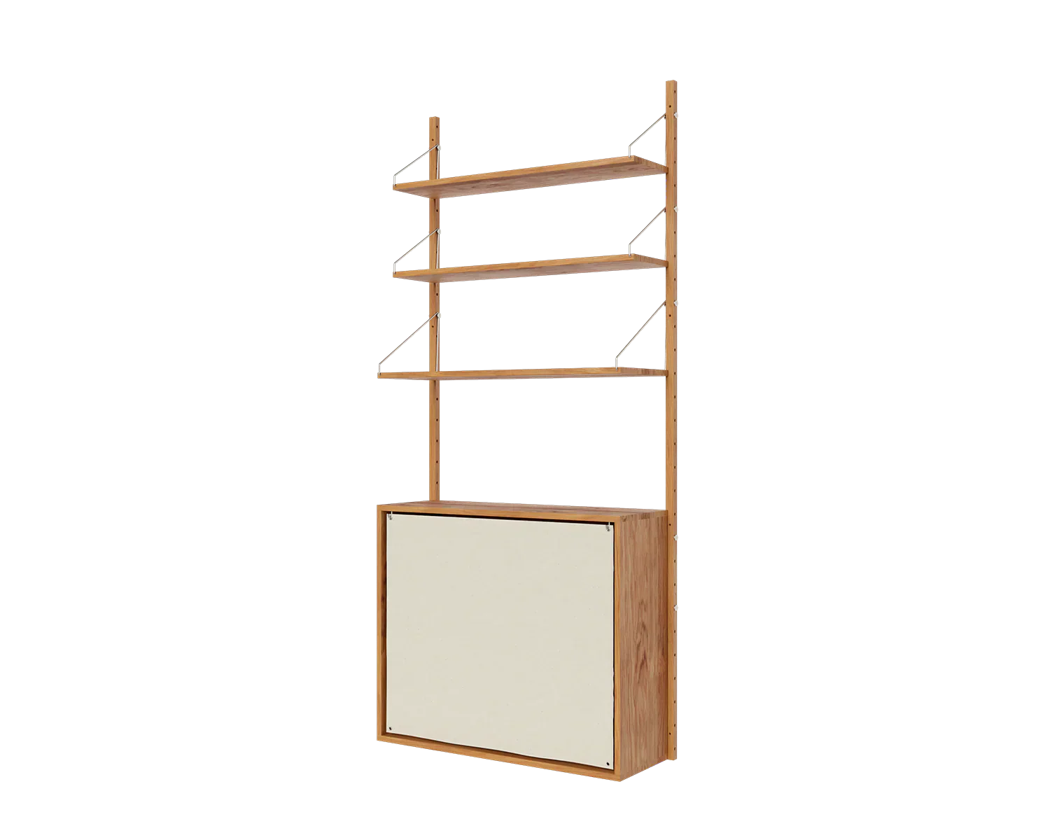 FRAMA - Shelf Library Canvas Cabinet Section | Natural Oak / Canvas | H185.2 / W80 FRAMA