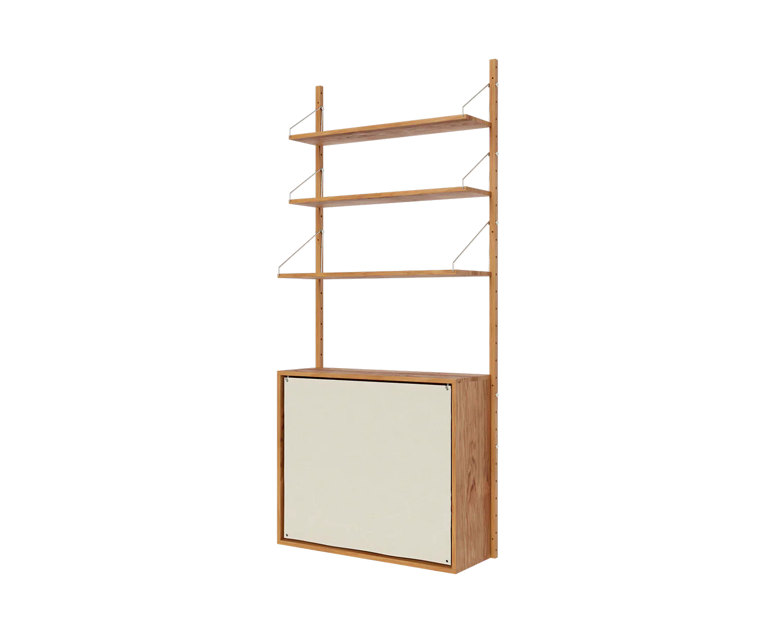 FRAMA - Shelf Library Canvas Cabinet Section | Natural Oak / Canvas | H185.2 / W80