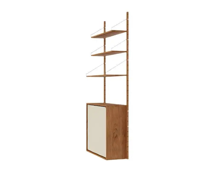 Shelf Library Canvas Cabinet Section | Natural Oak  / Canvas |  H 1852 / W80 Frama
