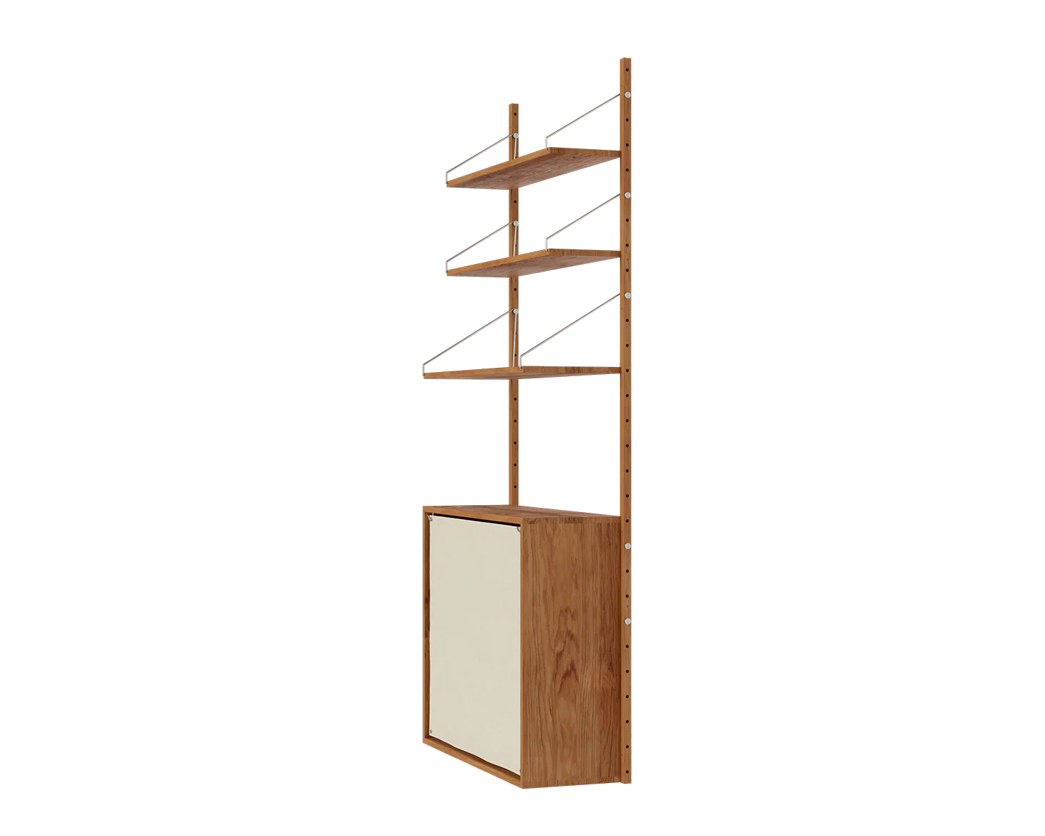 FRAMA - Shelf Library Canvas Cabinet Section | Natural Oak / Canvas | H185.2 / W80