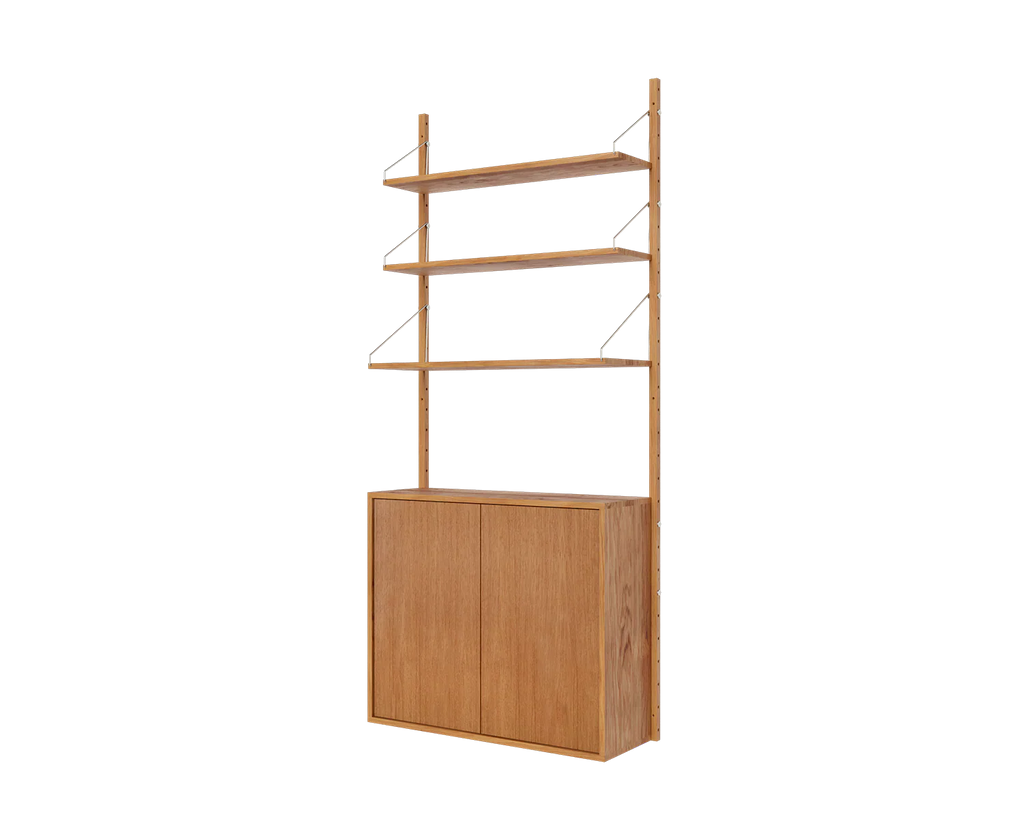 FRAMA - Shelf Library Medium Cabinet Section | Natural Oak | H185.2 / W80