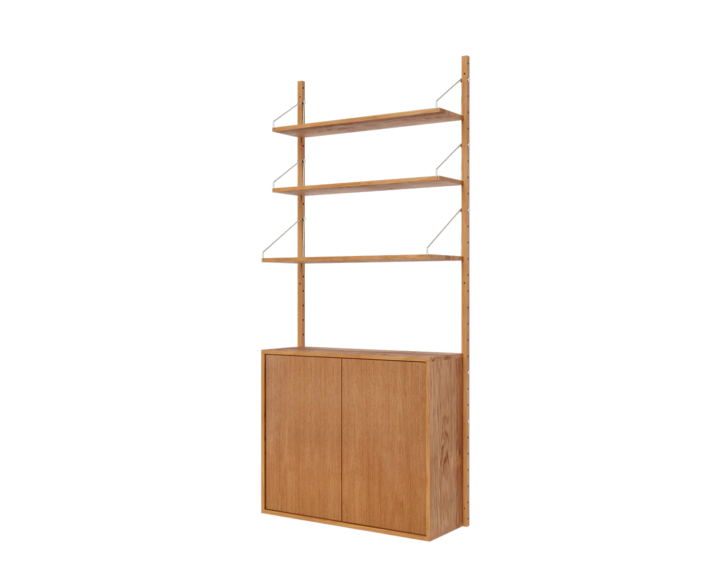 FRAMA - Shelf Library Medium Cabinet Section | Natural Oak | H185.2 / W80