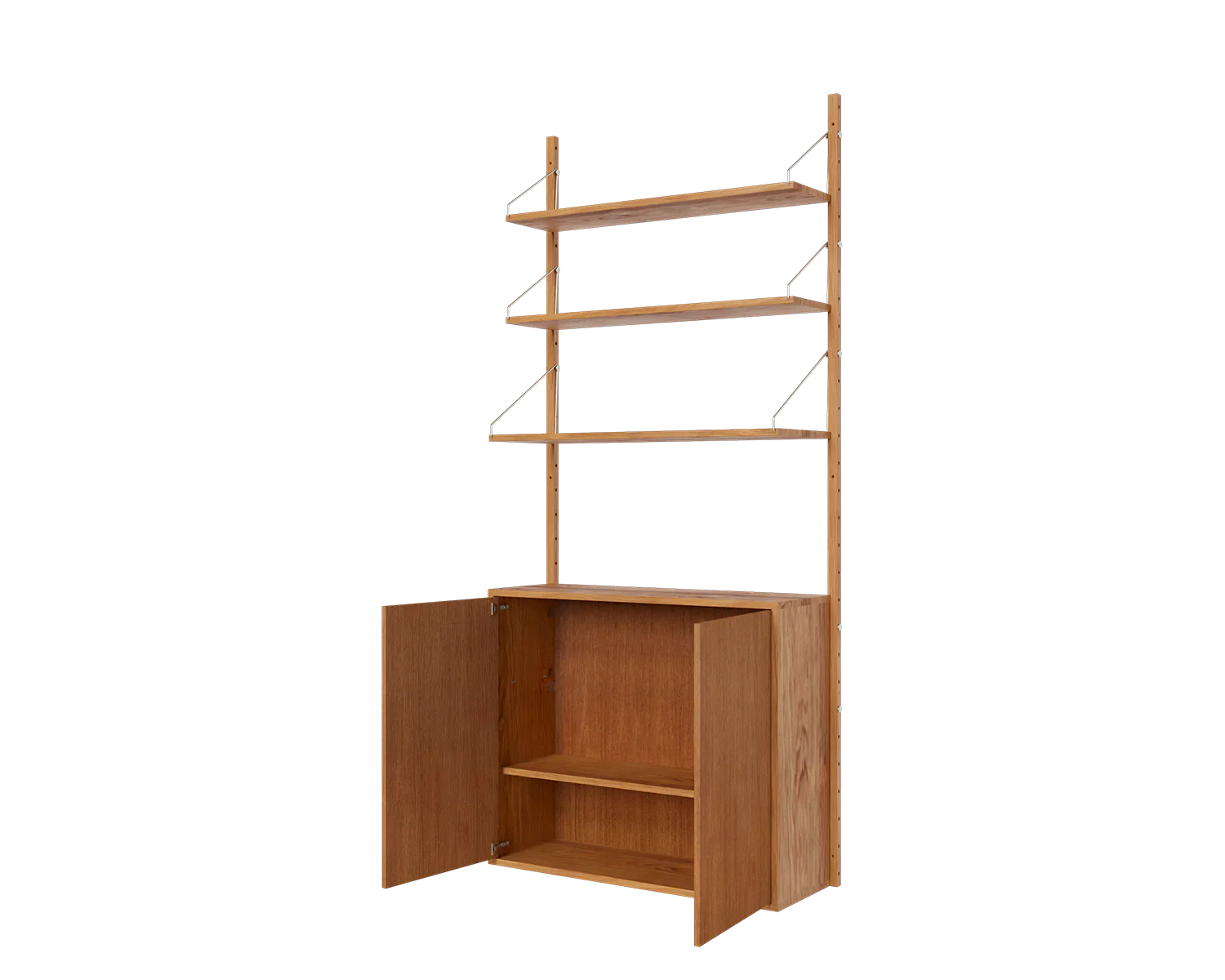 FRAMA - Shelf Library Medium Cabinet Section | Natural Oak | H185.2 / W80