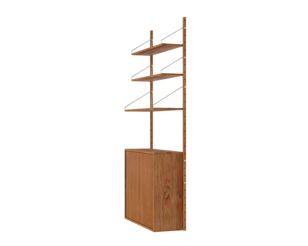 FRAMA - Shelf Library Medium Cabinet Section | Natural Oak | H185.2 / W80 FRAMA