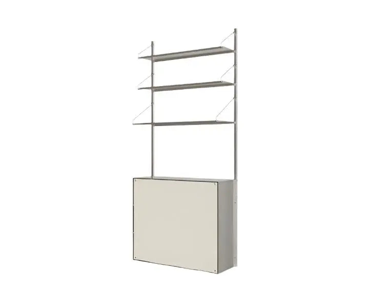 Shelf Library Canvas Cabinet Section | Stainless Steel / Canvas |H1852 / W80 Frama