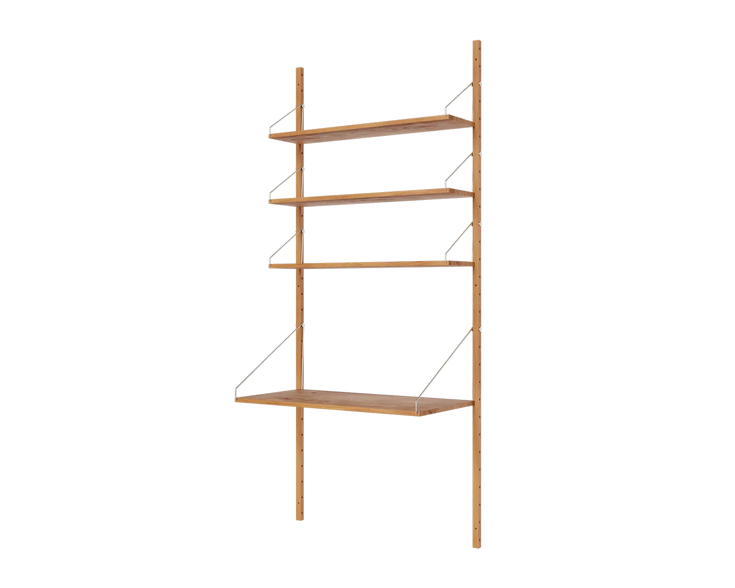 FRAMA - Shelf Library Desk Section | Natural Oak | H185.2 / W80