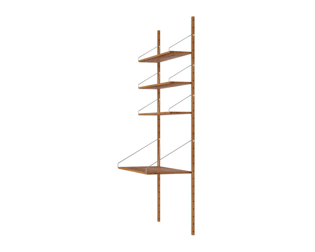 FRAMA - Shelf Library Desk Section | Natural Oak | H185.2 / W80
