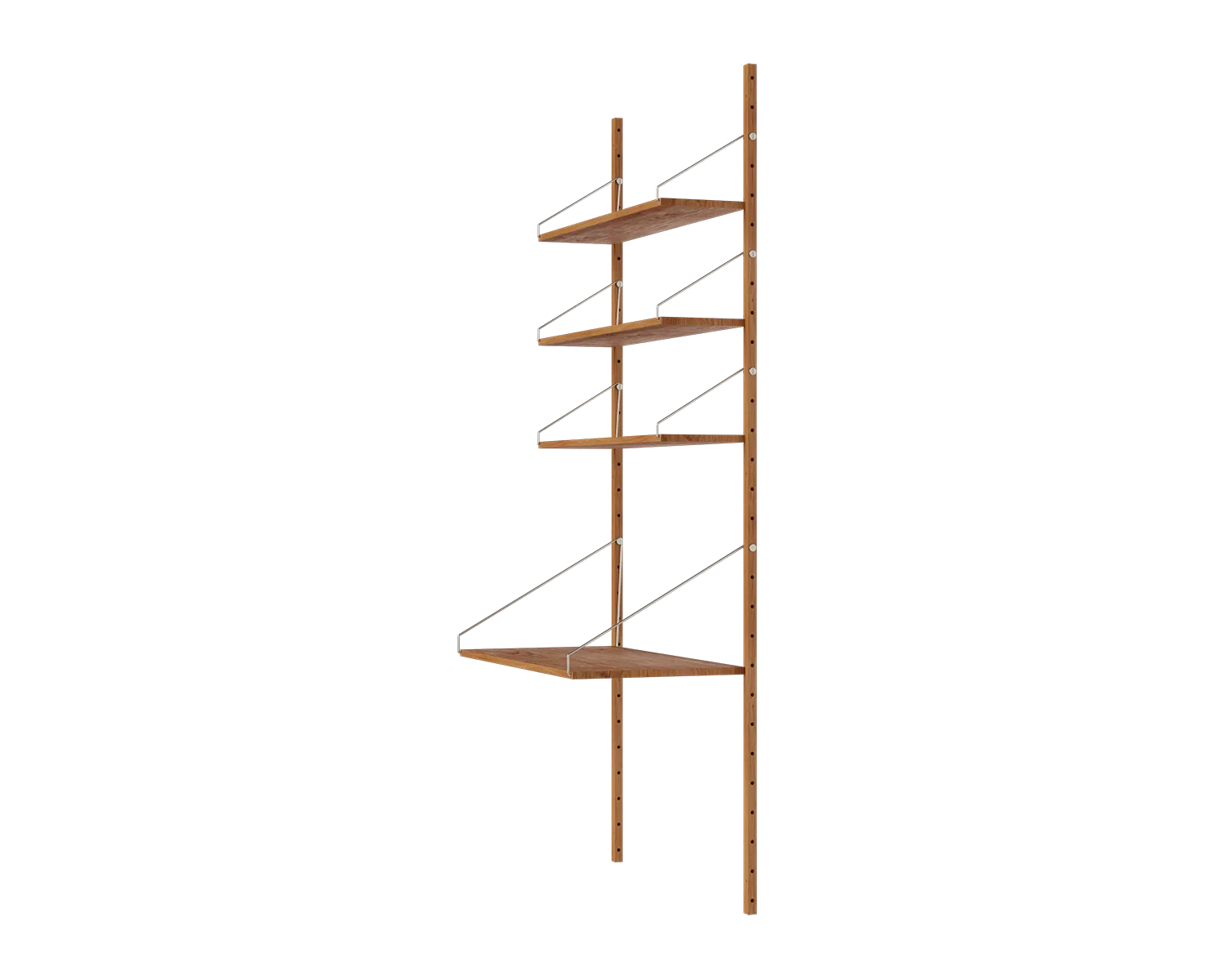 FRAMA - Shelf Library Desk Section | Natural Oak | H185.2 / W80